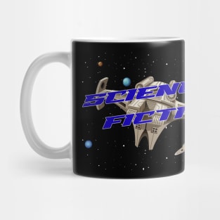 Science Fiction Spaceship Planet Mug